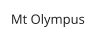 Mt Olympus